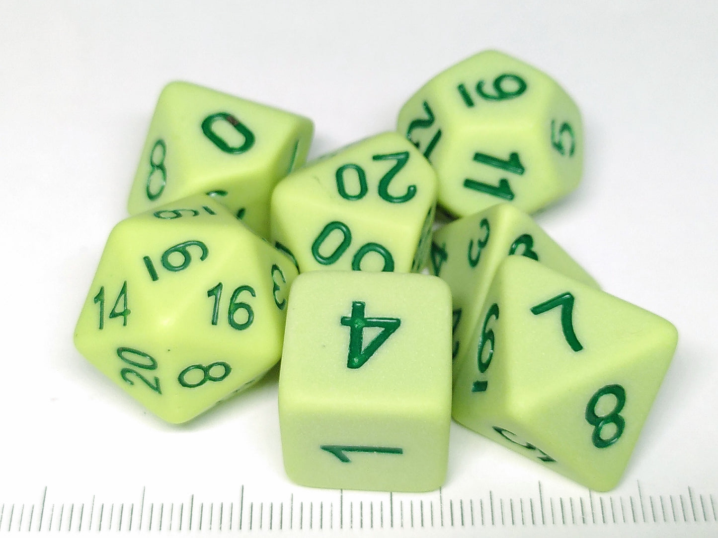 Matte polydice set - Green