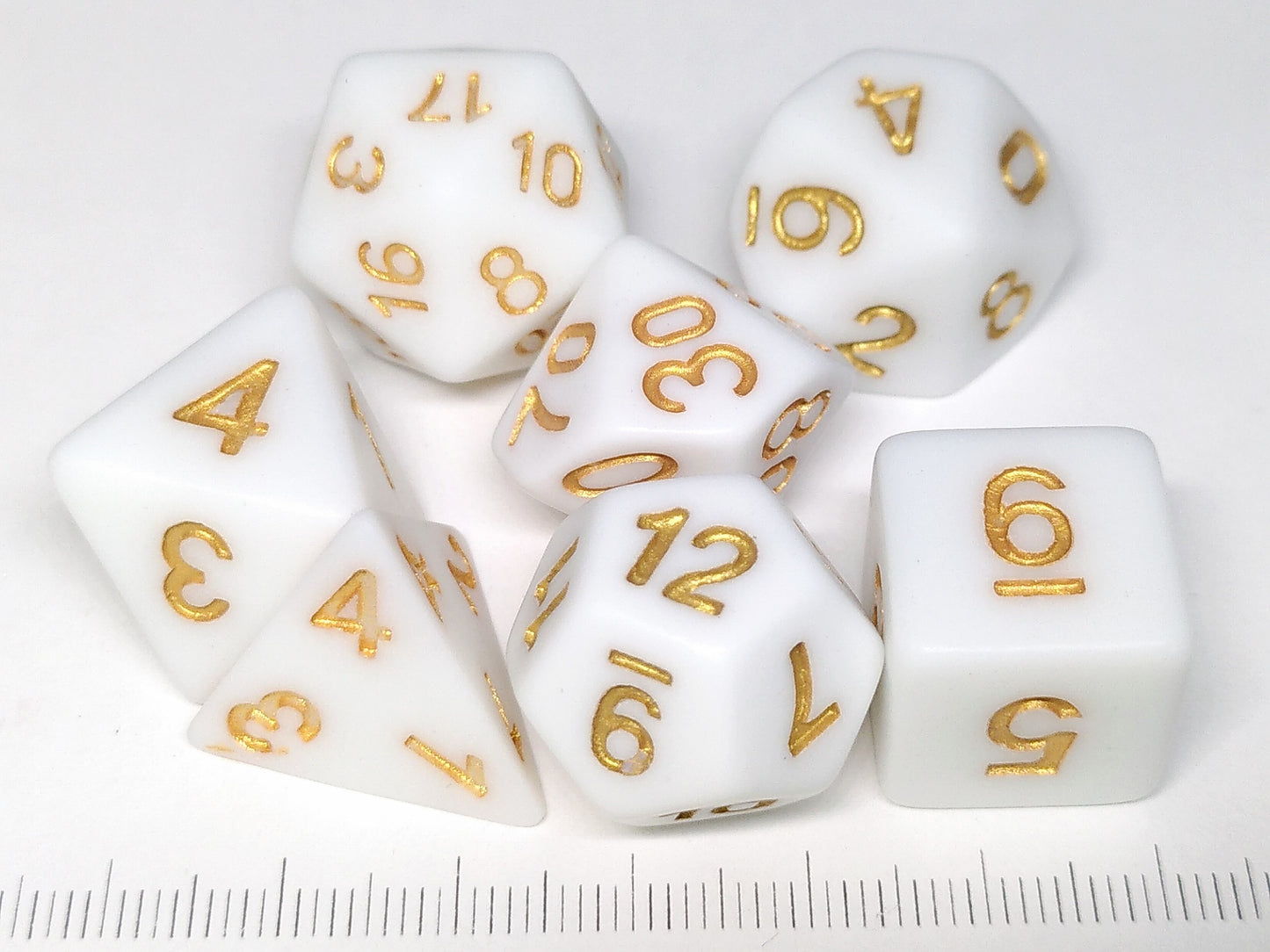 Matte polydice set - White