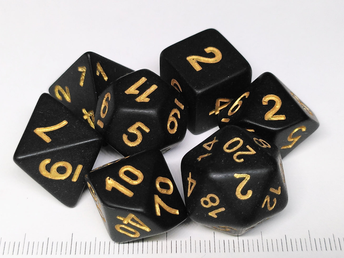 Matte polydice set - Black