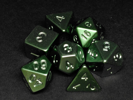 Metallic Plated polydice set - Green
