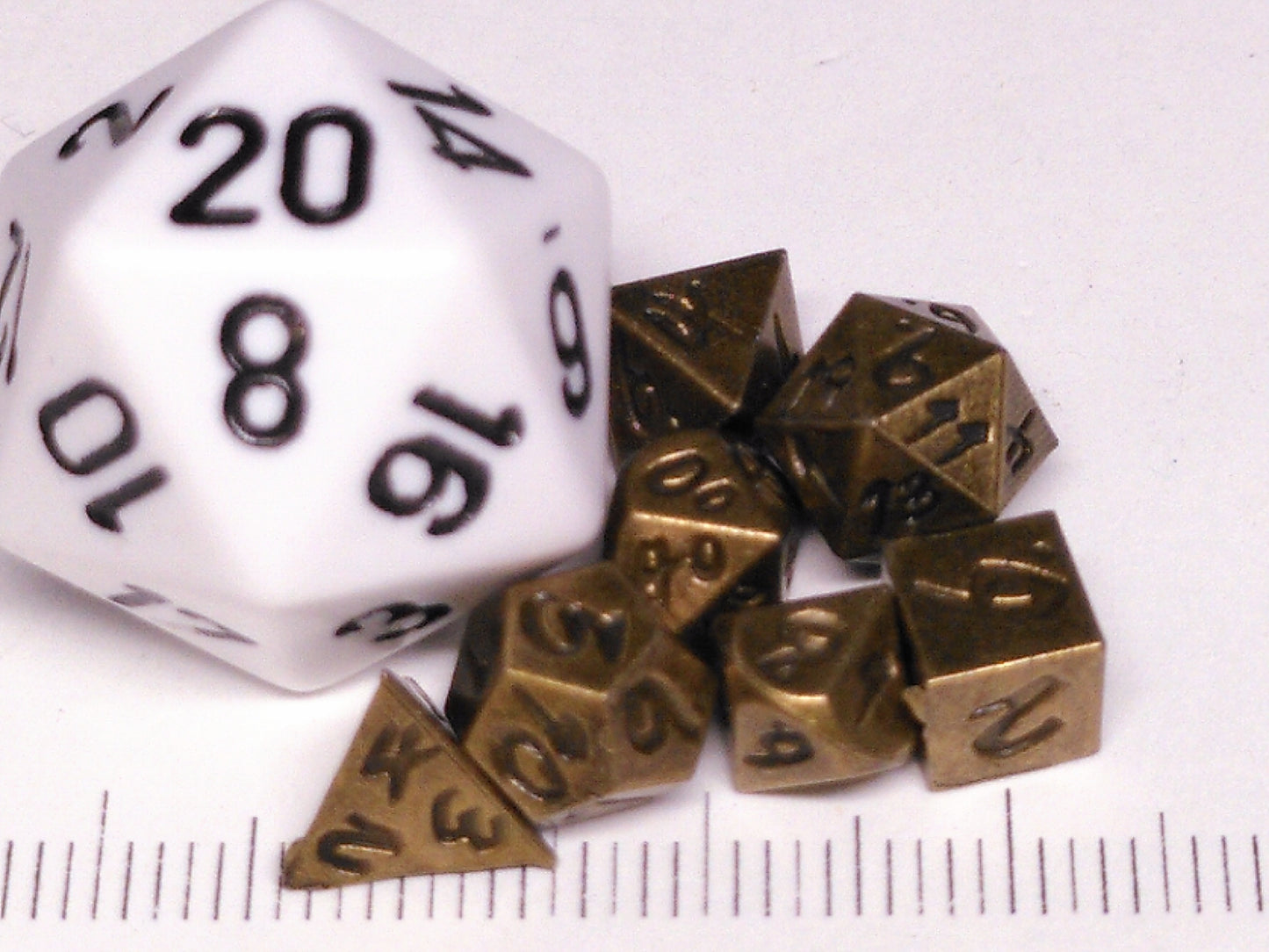 Micro Metal Polydice set - Brass