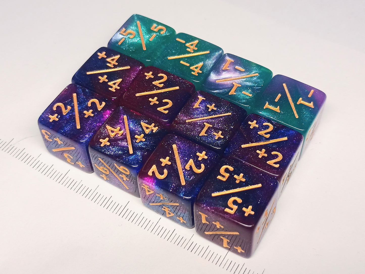 12 counter dice set - Omens