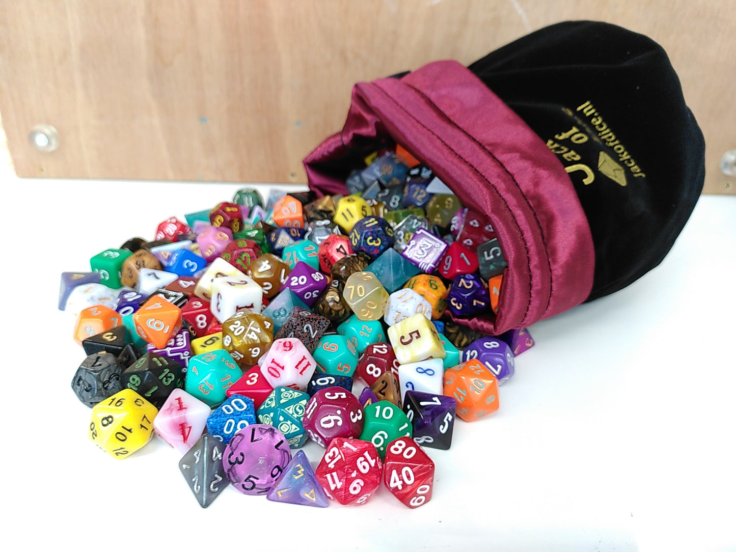 Zwarte Jack of Dice buidel, capaciteit 500