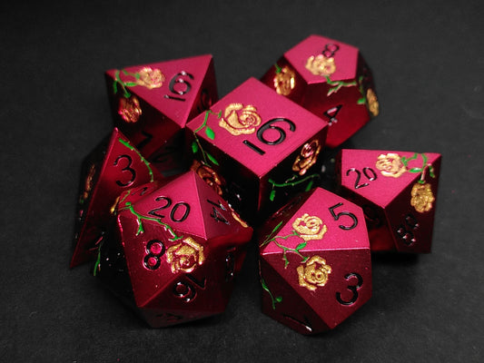 Golden Rose - Metal polydice set