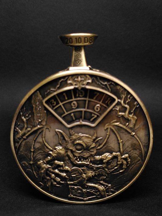 Pocket Watch Dice Spinner, Brass