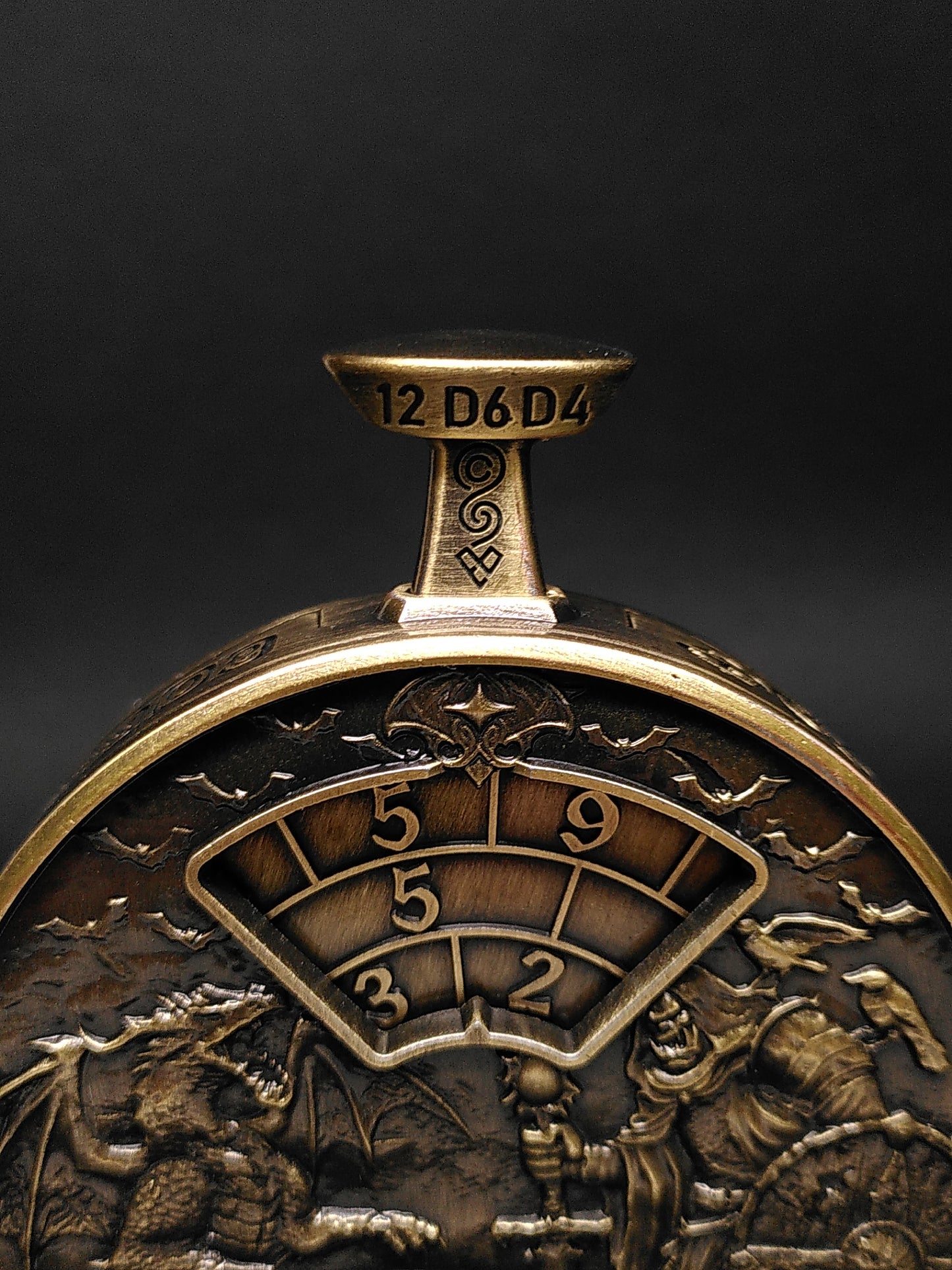 Pocket Watch Dice Spinner, Brass