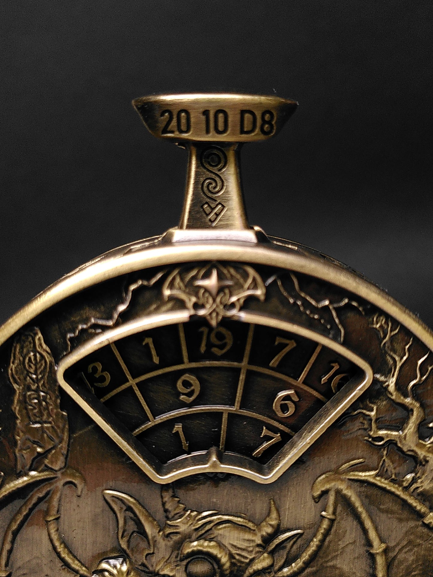 Pocket Watch Dice Spinner, Brass