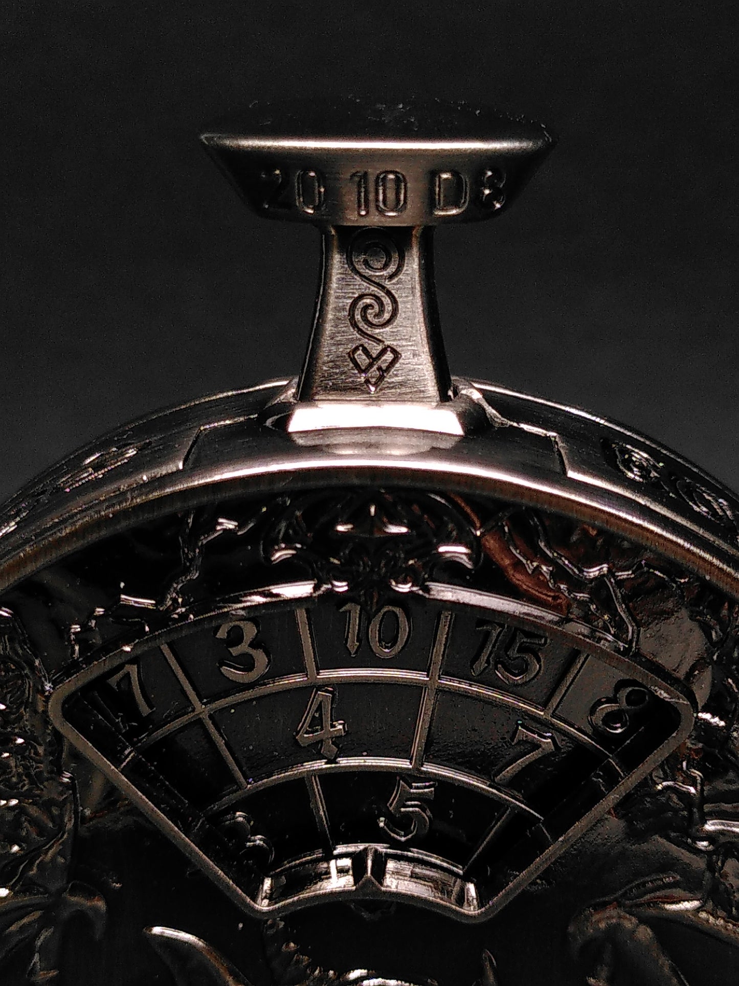 Pocket Watch Dice Spinner, Gunmetal