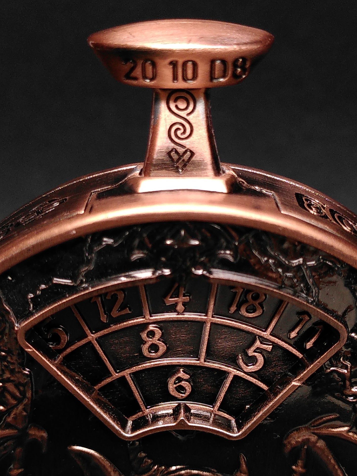 Pocket Watch Dice Spinner, Copper