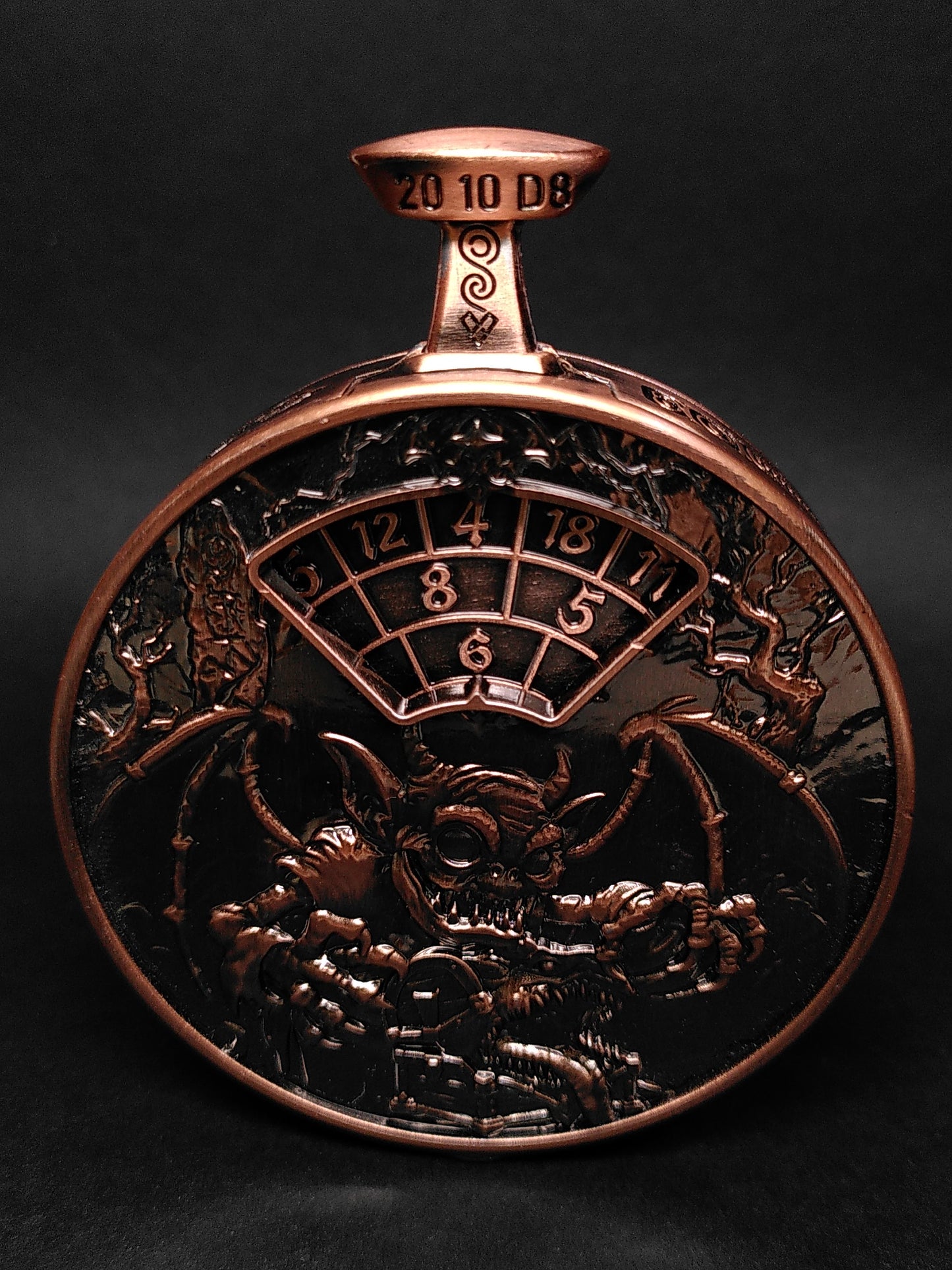 Pocket Watch Dice Spinner, Copper