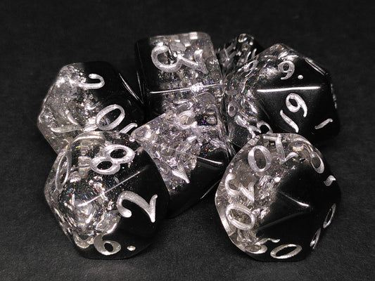 Black polydice set