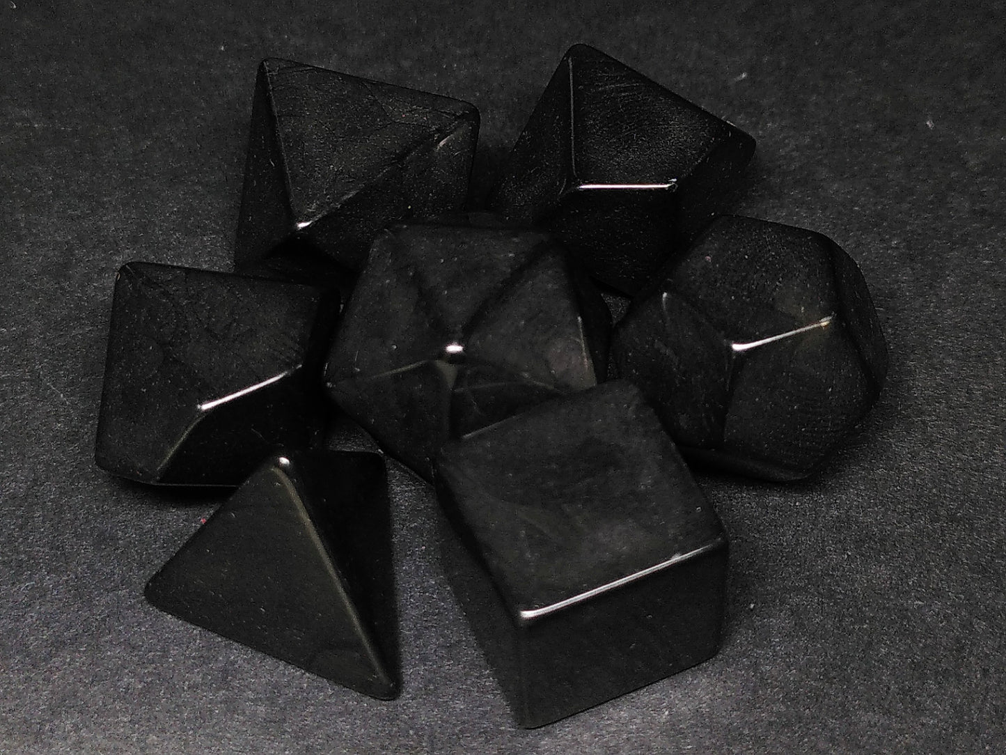 7-piece blank polydice set - black