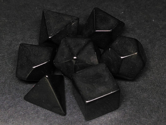 7-piece blank polydice set - black