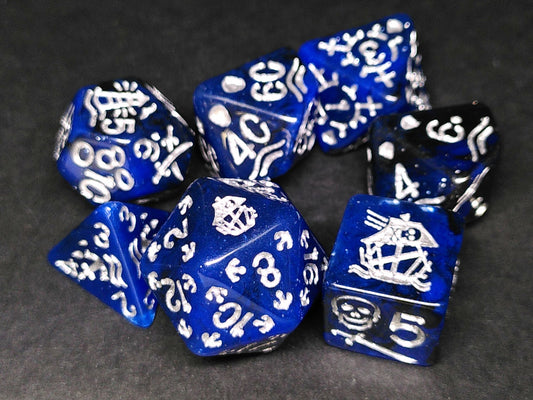 Blue Buccaneer polydice set