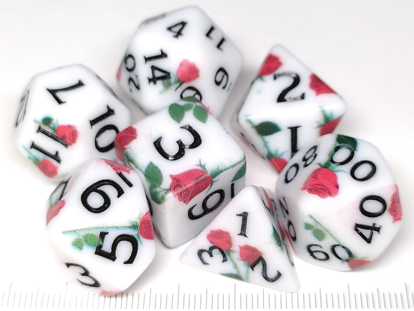 Roses - Printed polydice set
