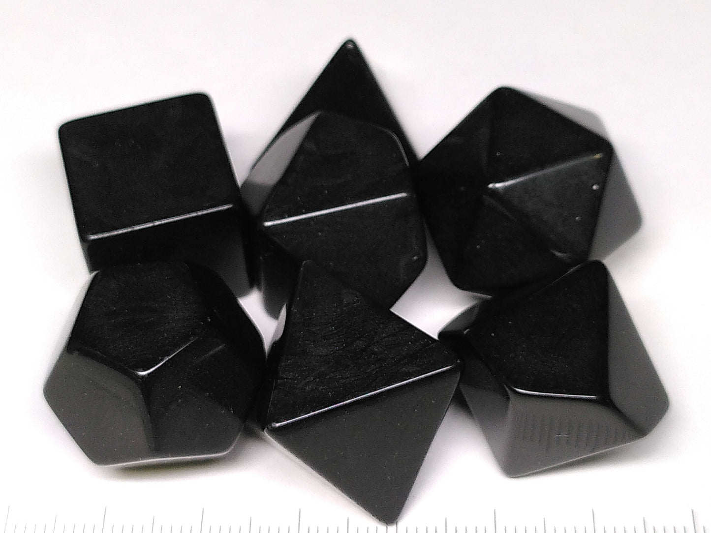 7-piece blank polydice set - black