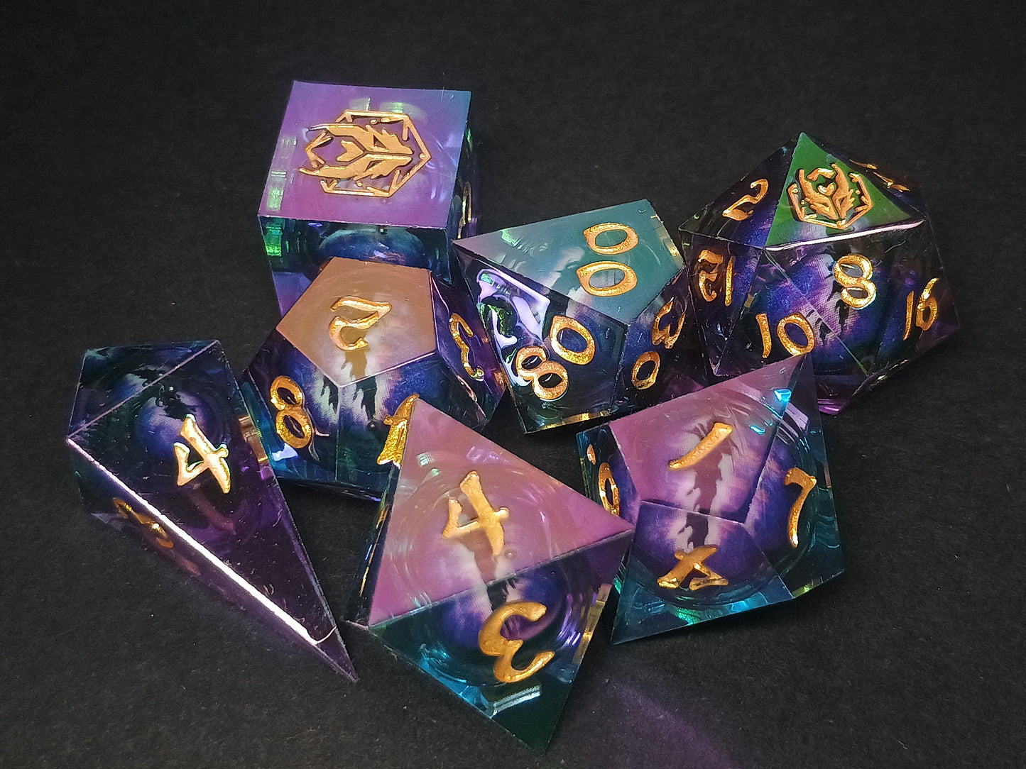 Hymgho Liquid Core dice set - Oil Eye