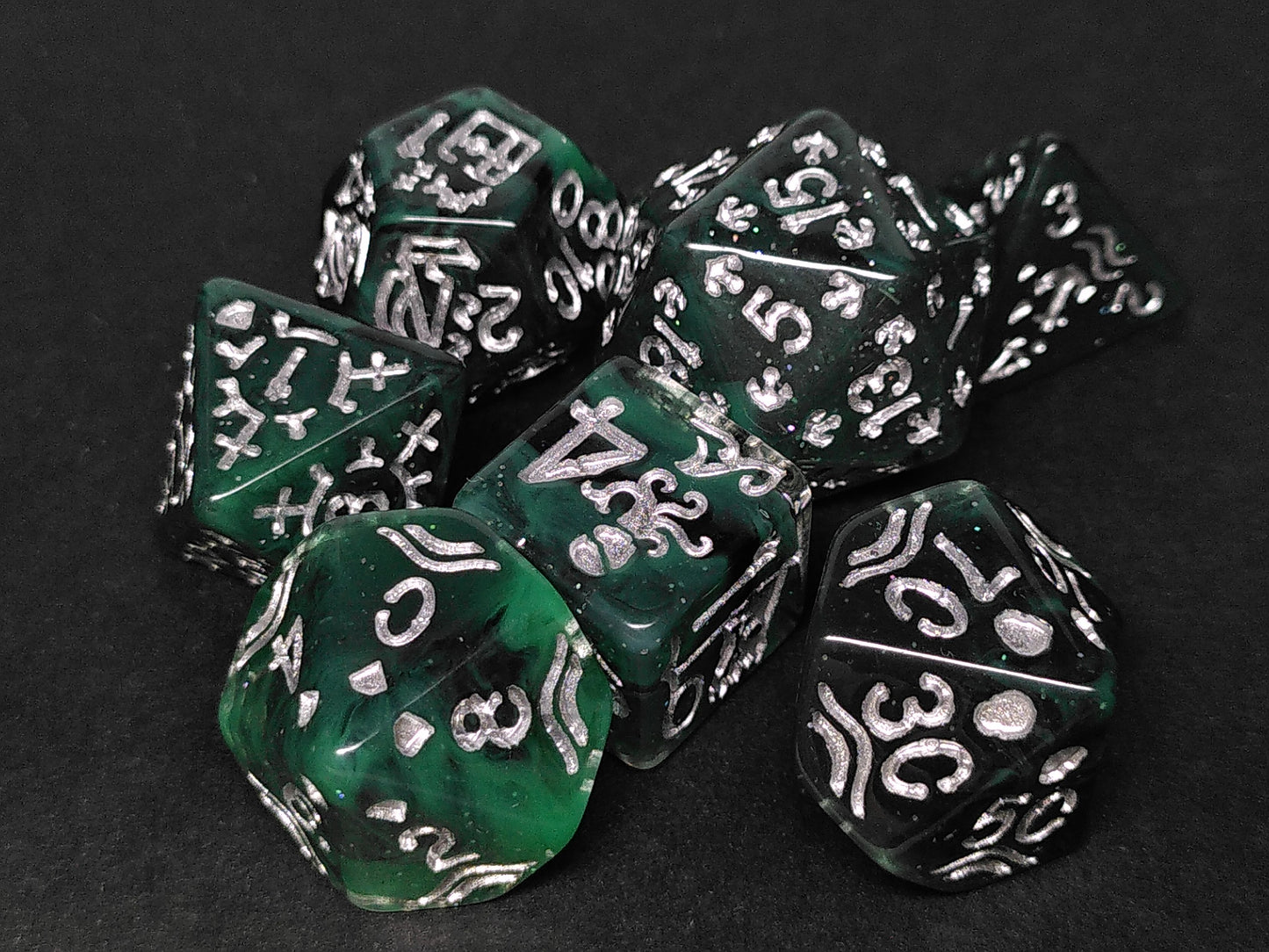 Green Buccaneer polydice set