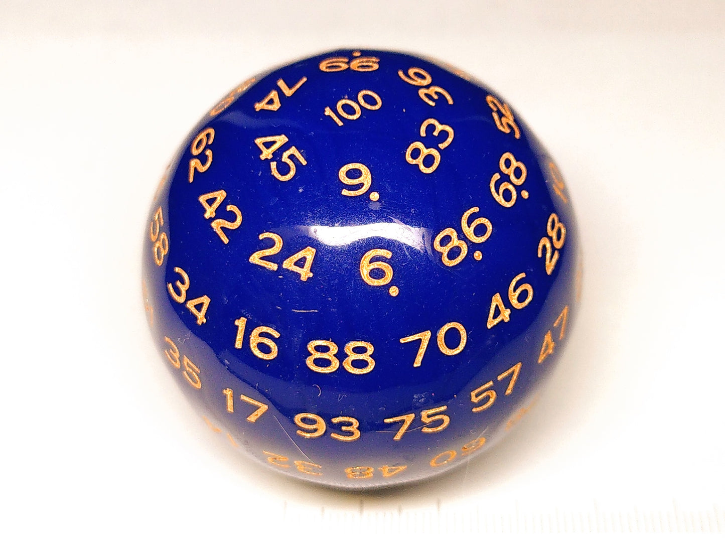 100-zijdig, blauw met goud
