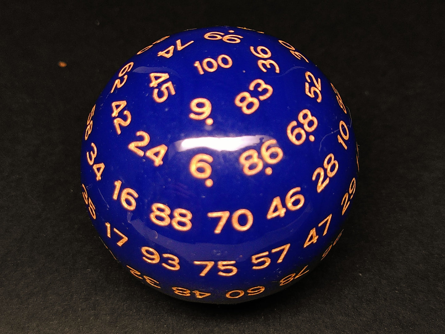 100-zijdig, blauw met goud