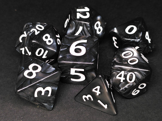 Jumbo Black Pearl polydice set