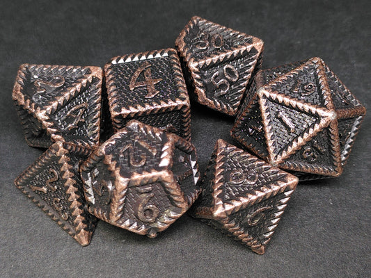 Spine, Metal polydice set - Copper