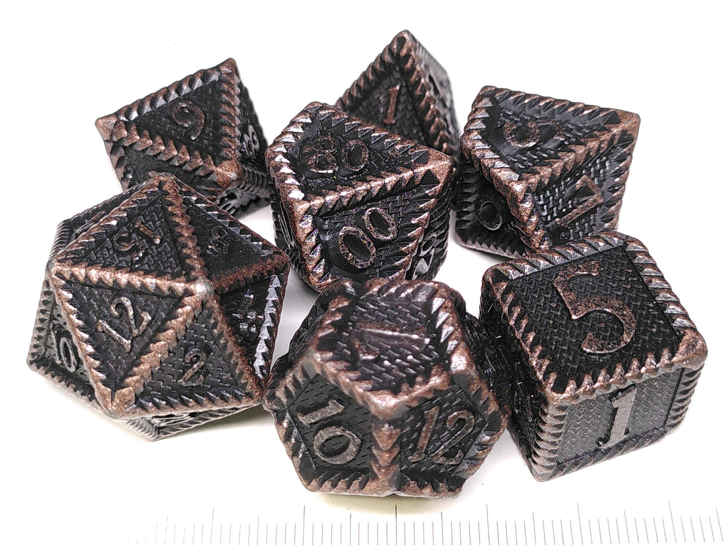 Spine, Metal polydice set - Copper