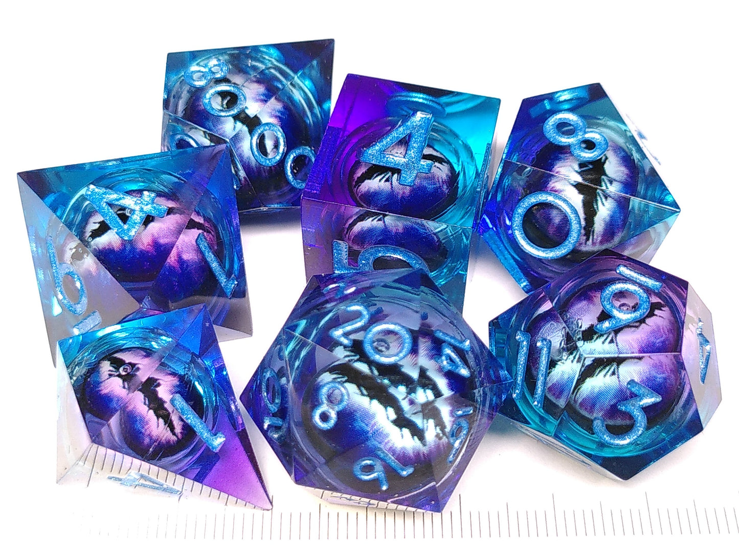 Sharp Eyes - Blue Dragon polydice set