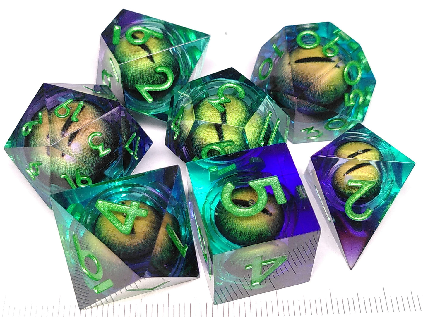 Sharp Eyes - Green Dragon polydice set