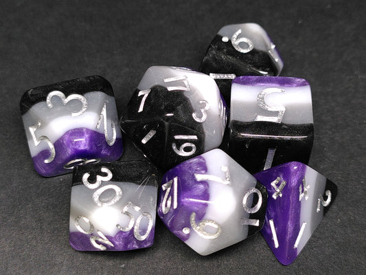 Asexual Pride Strata polydice set