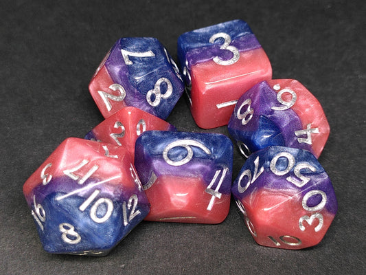 Bisexual Pride Strata polydice set