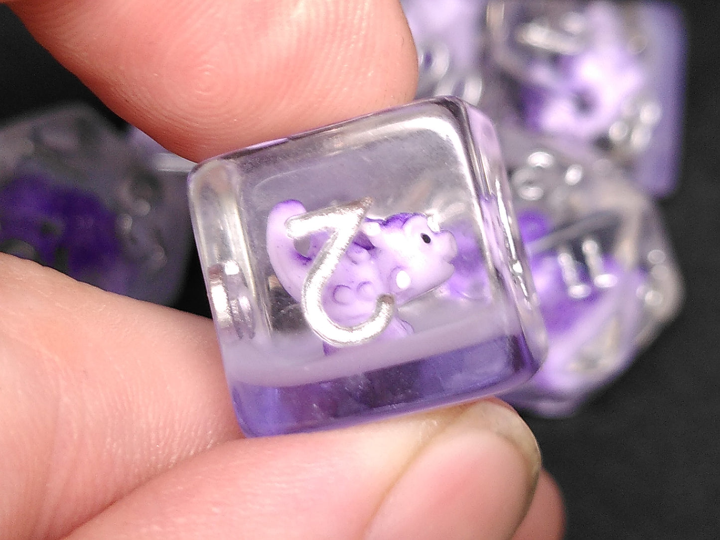 Dino, Purple Ankylosaurus polydice set