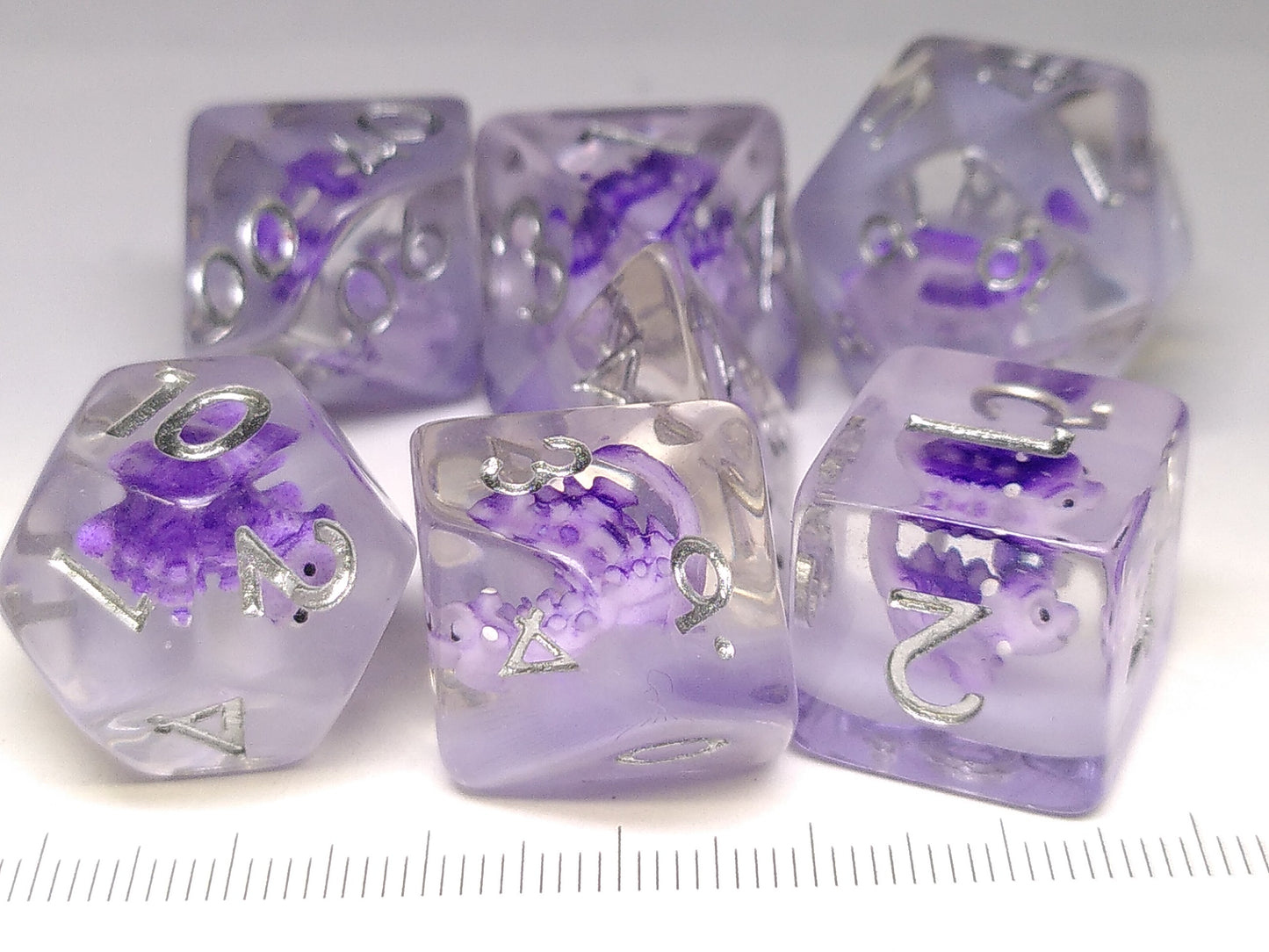 Dino, Purple Ankylosaurus polydice set
