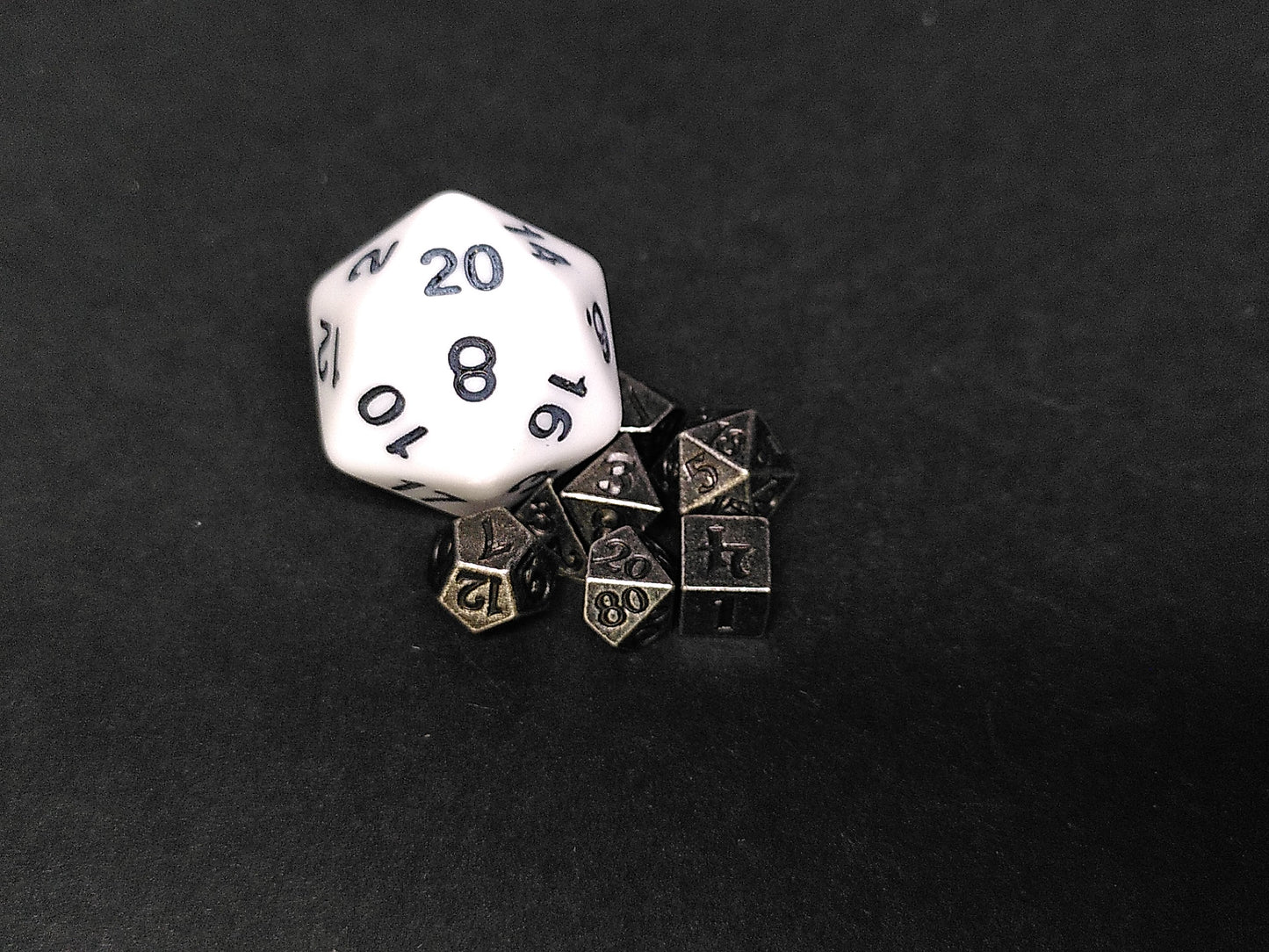 Silver Hollow Dragon dice cage pendant, with mini metal dice