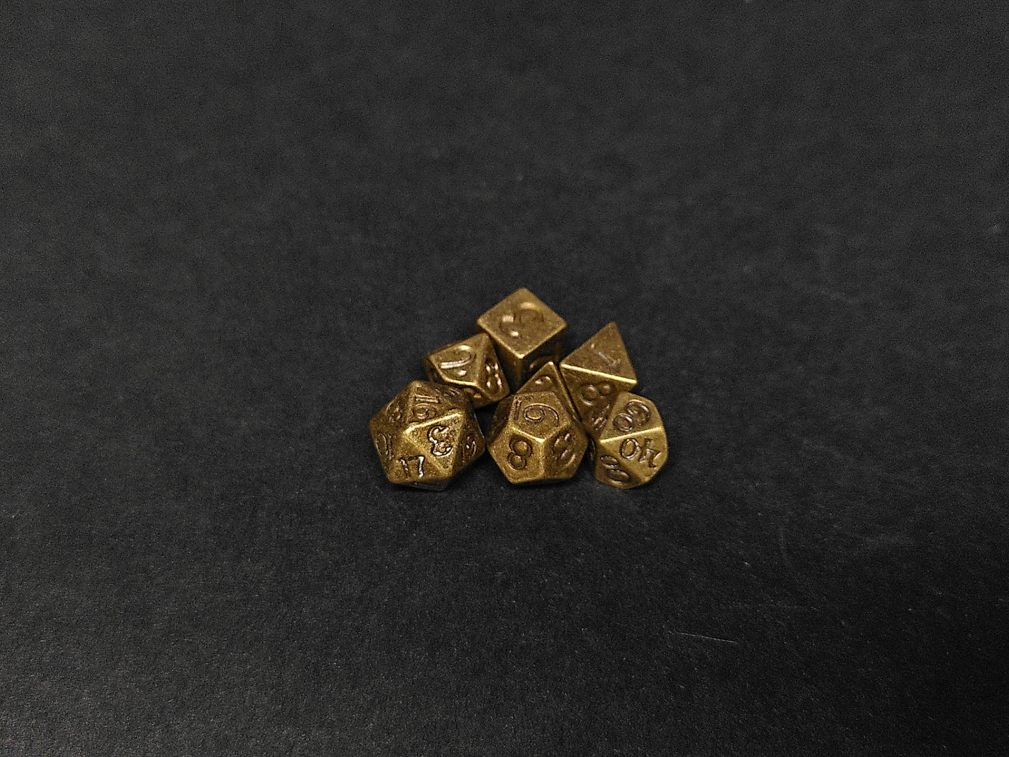 Gold Hollow Dragon dice cage pendant, with mini metal dice