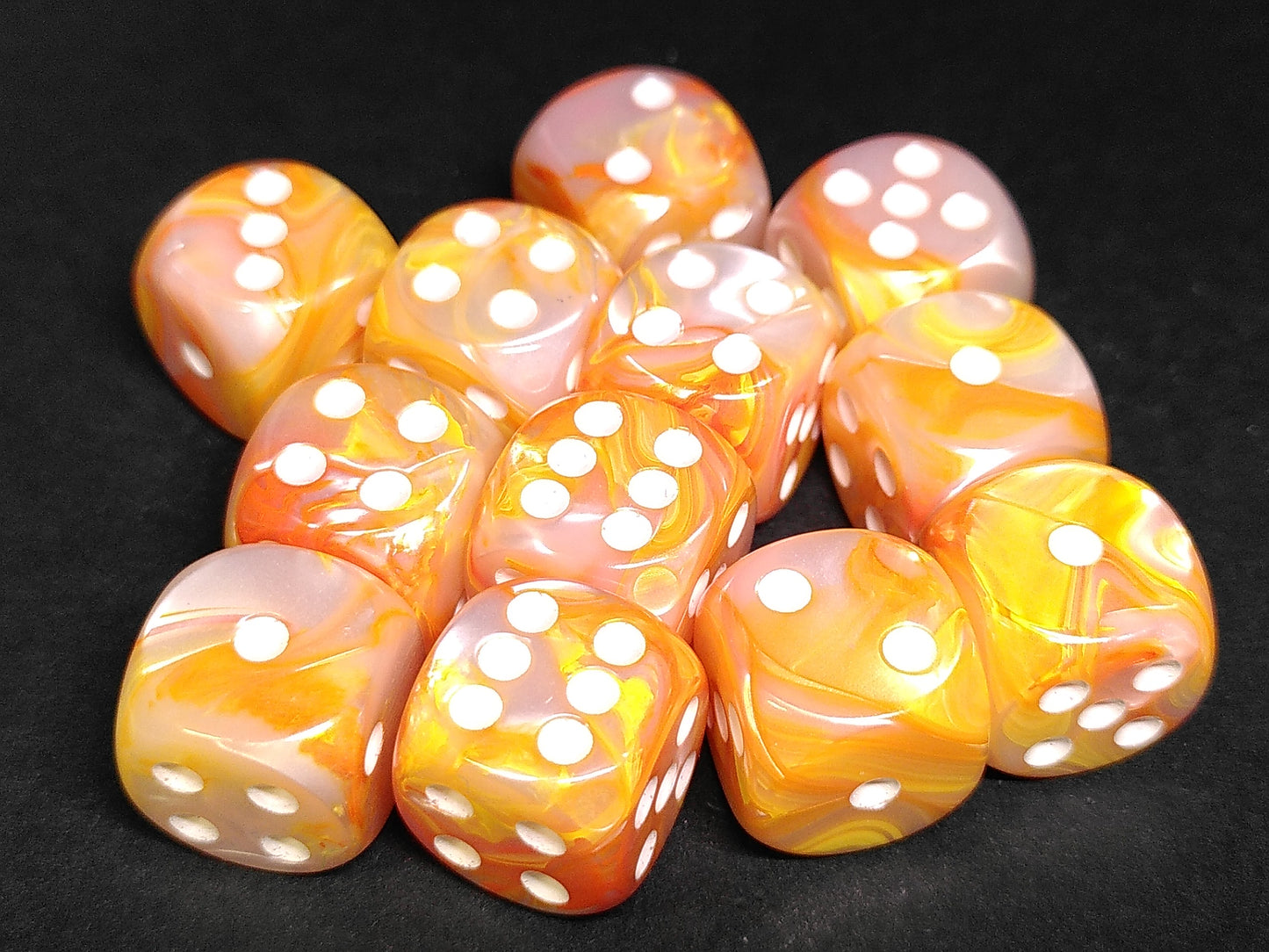 Set 12 6-zijdig 16mm Serica Orange w/white