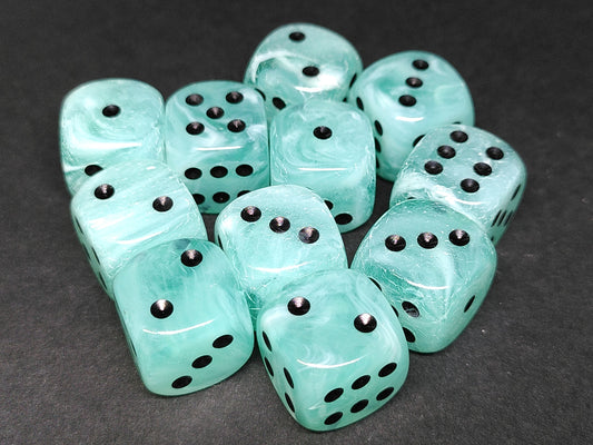 Set 12 6-zijdig 16mm Maro Jade w/black