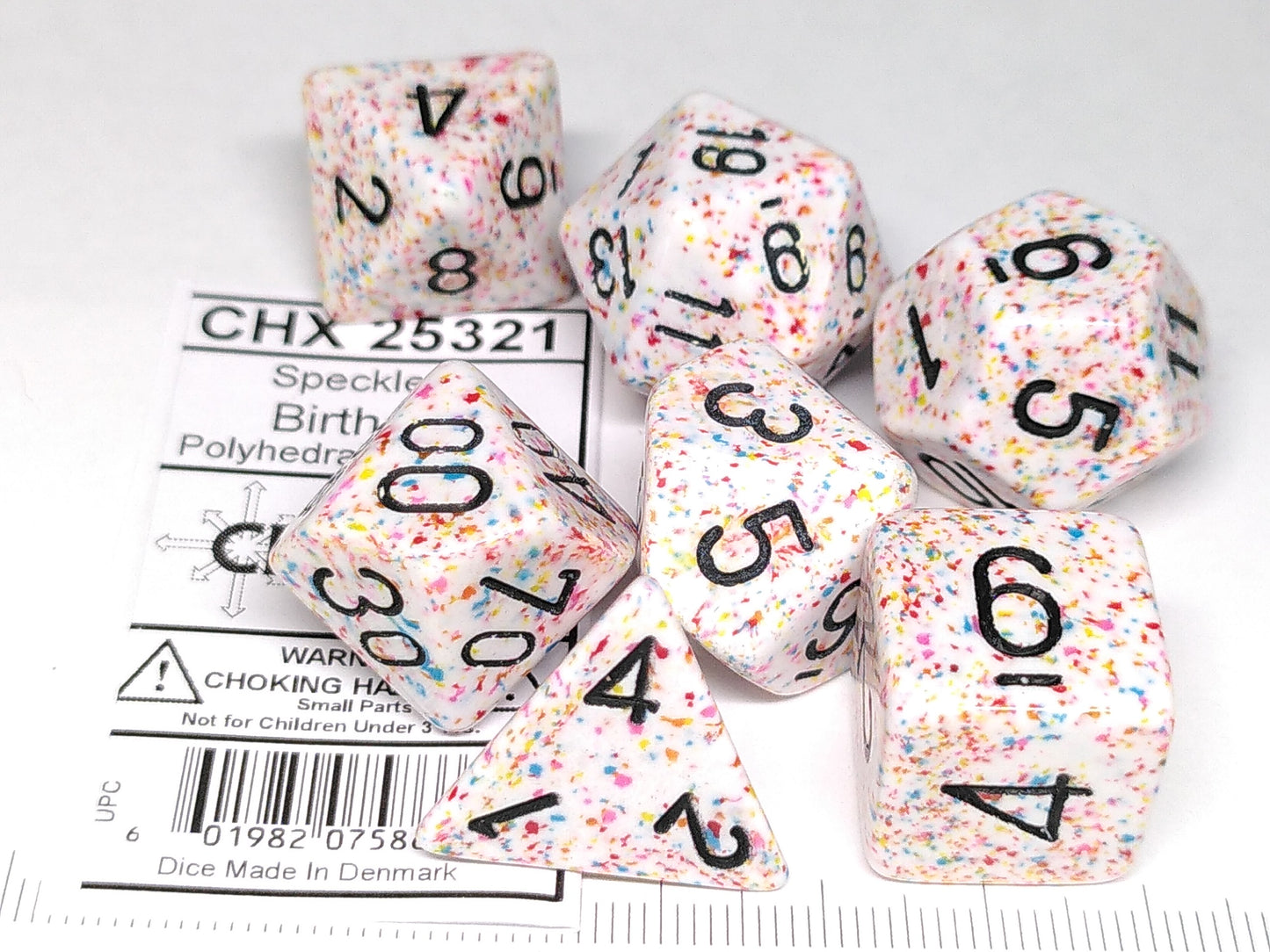 Set 7 polydice, Speckled Birthday