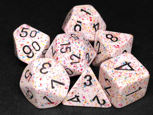Set 7 polydice, Speckled Birthday