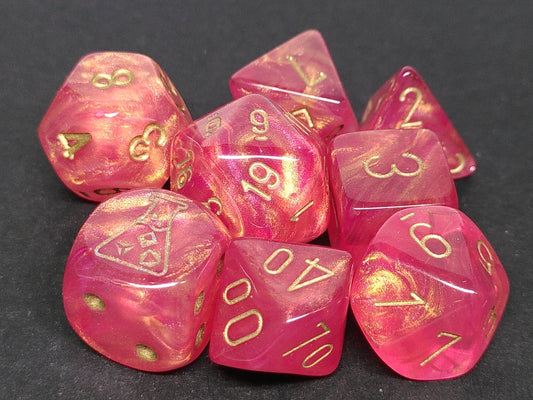 Lab polydice set - Shimmer Ignis w/gold