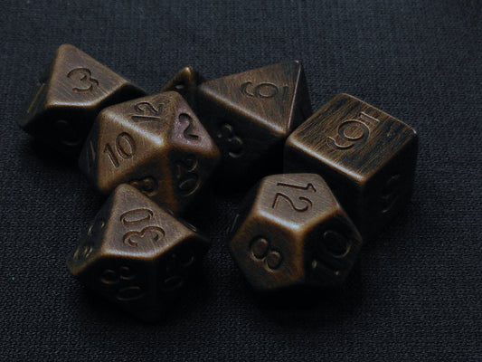 Metallic Plated polydice set - Blackened
