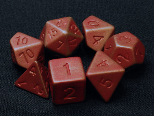 Metallic Plated polydice set - Russet