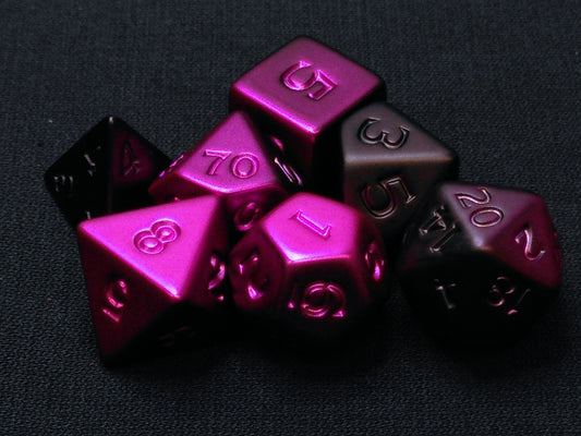 Metallic Plated polydice set - Scorched Purple