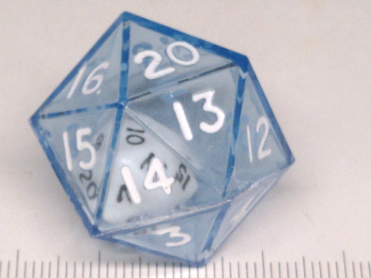 Double d20, blue