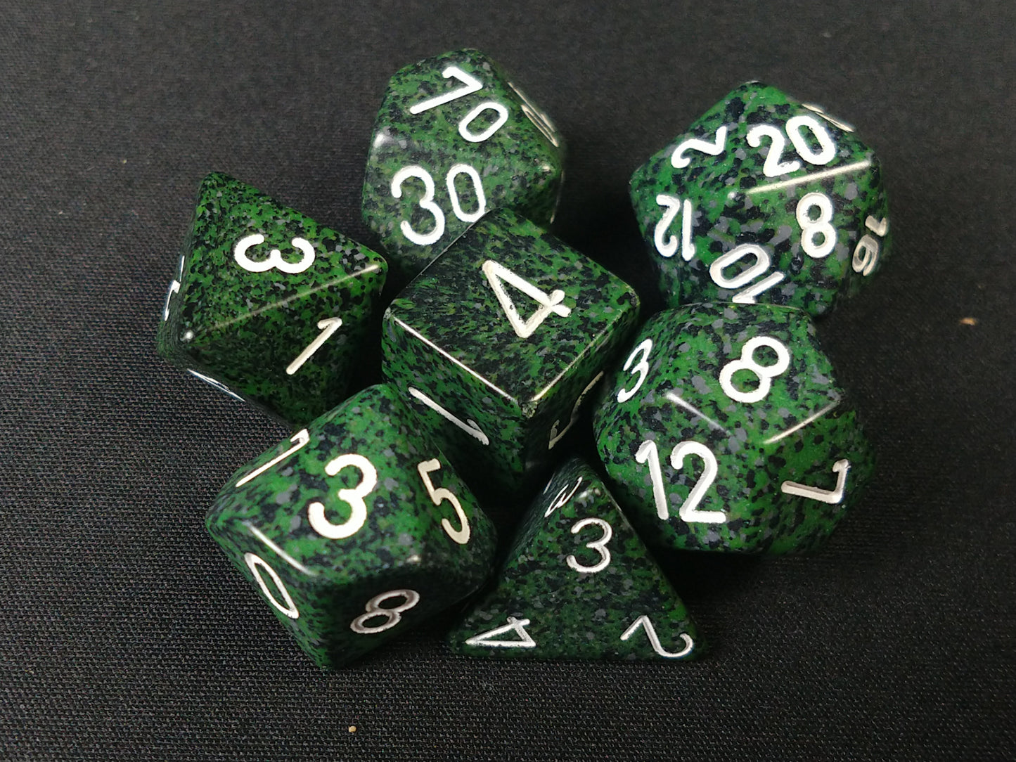 Set 7 polydice, Speckled Recon