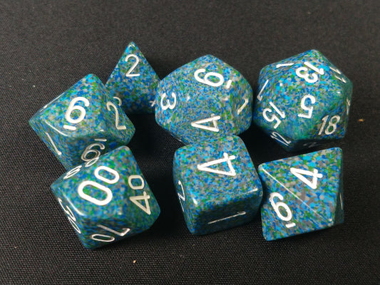 Set 7 polydice, Speckled Sea