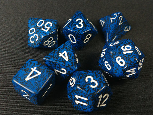 Set 7 polydice, Speckled Stealth