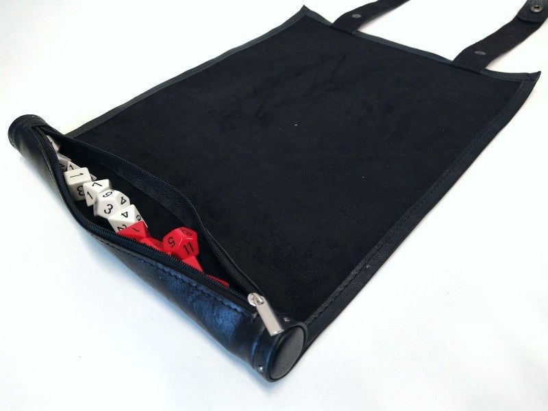 Roll Up Case Black - travel sized dice carrier and roll mat