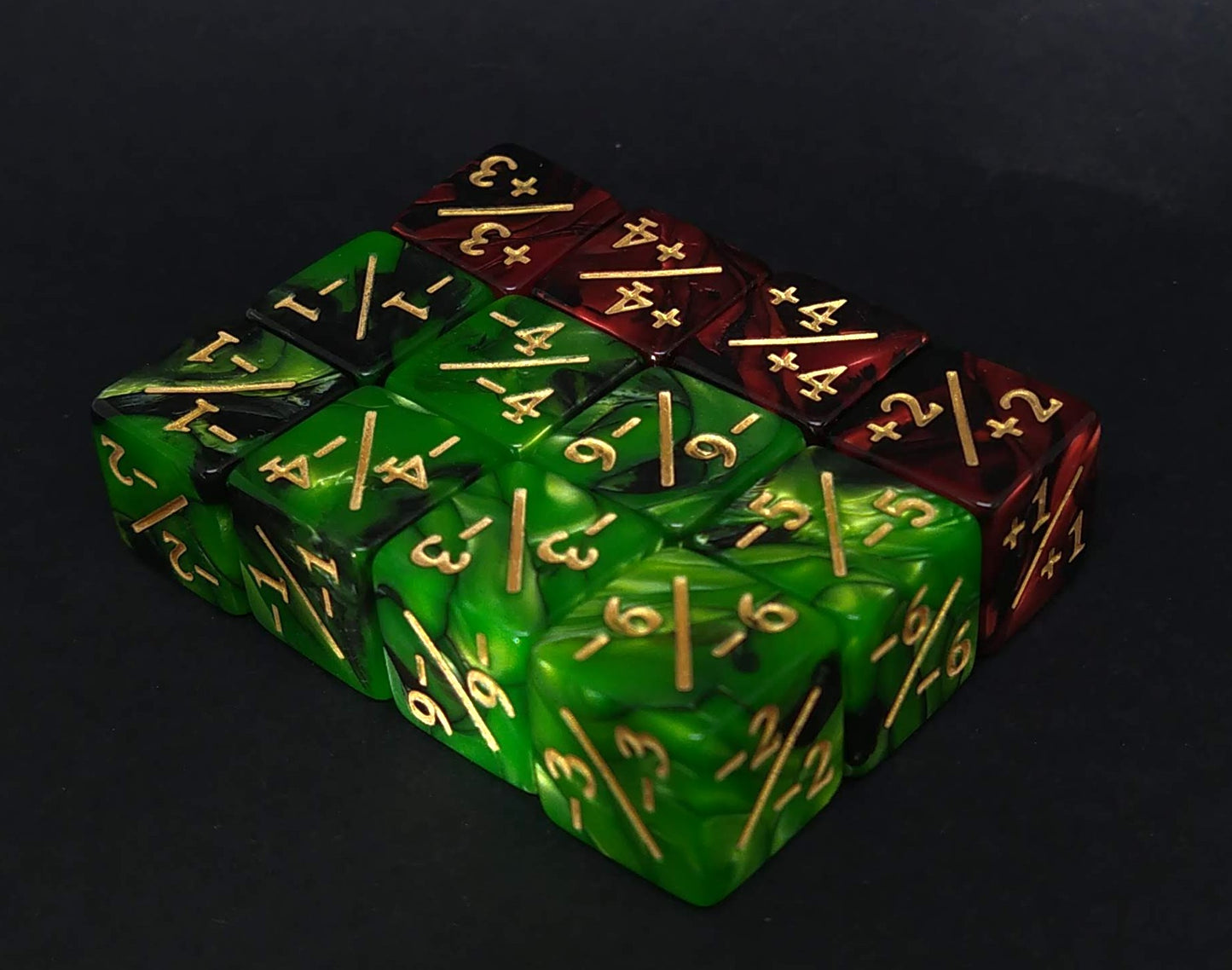 12 counter dice set - Elemental Efreet + Swamp