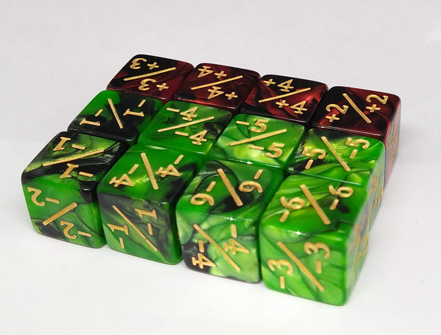 12 counter dice set - Elemental Efreet + Swamp